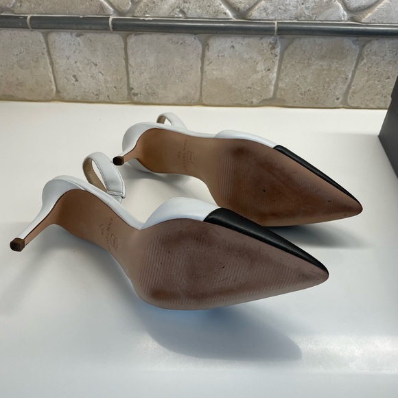 Ann Taylor Two-tone Black and White Women's Slingback Heels - Picture 4 of 4